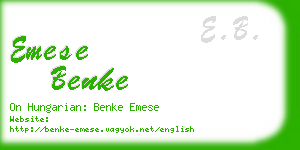 emese benke business card
